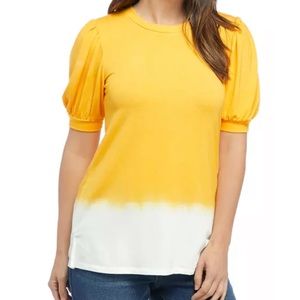 Crown and Ivy puff sleeve tee.